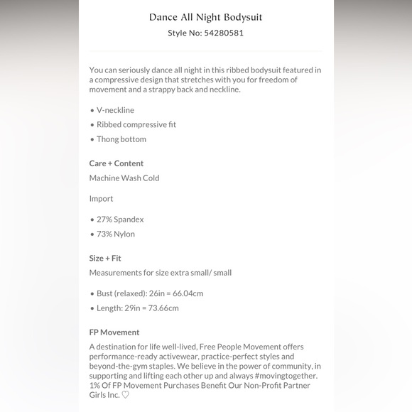 Dance All Night Bodysuit-never worn NWOT - Picture 2 of 4